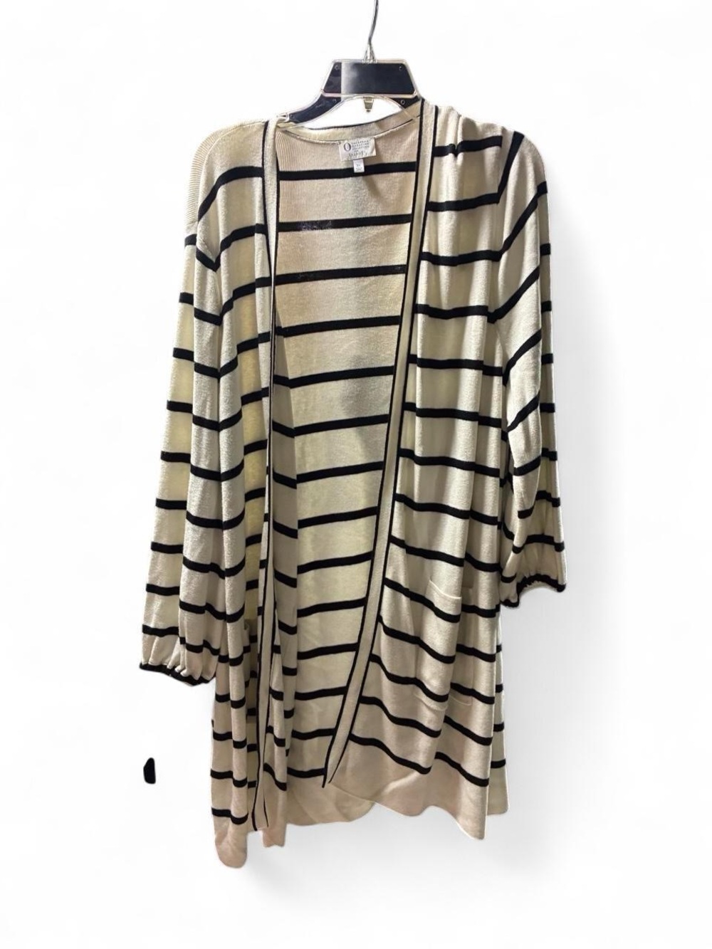 Oprah Magazine Collection for Talbots Women’s 3X Striped Open Front Cardigan